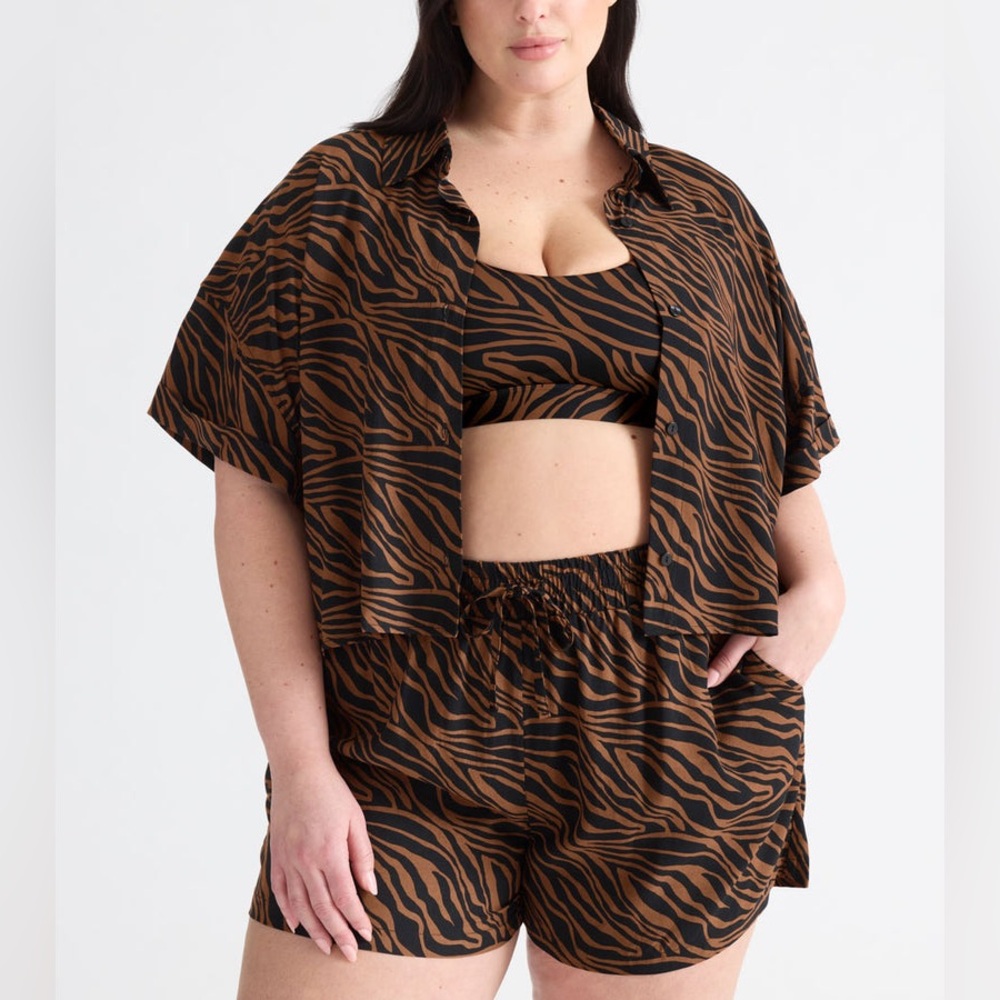NWT Knix Poolside Shirt and Shorts Set XS 2 pc insane deal